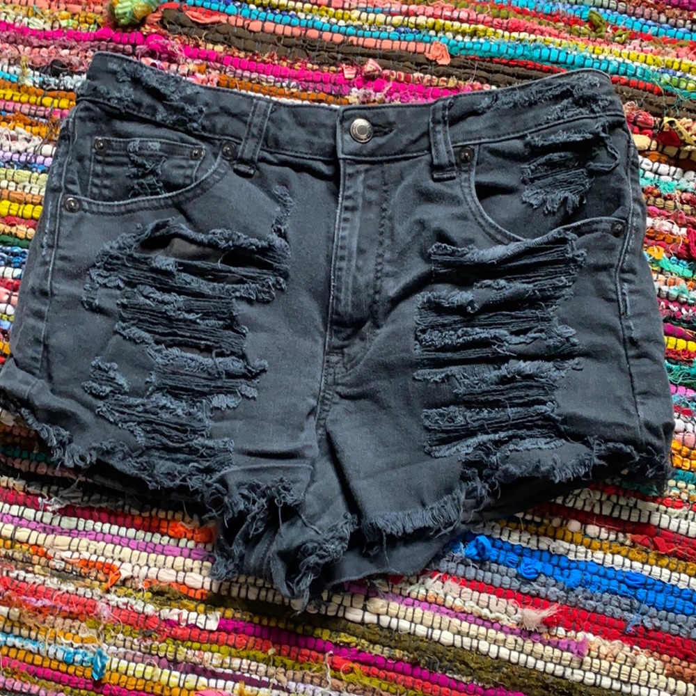 American Eagle Black Vintage Hi-Rise Festival